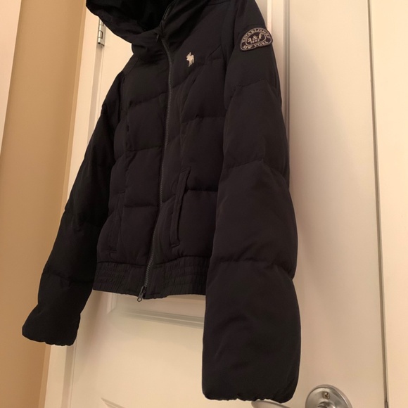 Abercrombie Kids Navy Blue Hooded Down Puffer Jacket Size XL - Picture 6 of 15